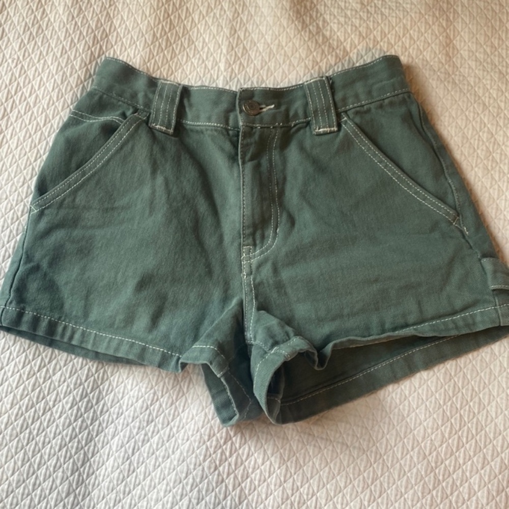 Green denim pacsun shorts